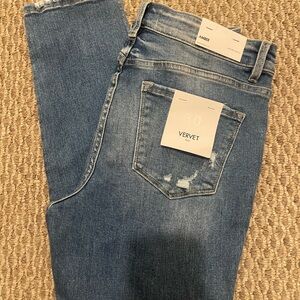 Vervet Mid Rise Skinny Distressed Jeans Size 30
